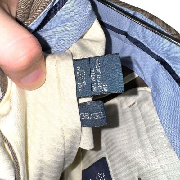 Polo Ralph Lauren Fine Tailoring Tobacco Brown Twill Trousers 36/30 - Picture 13 of 13